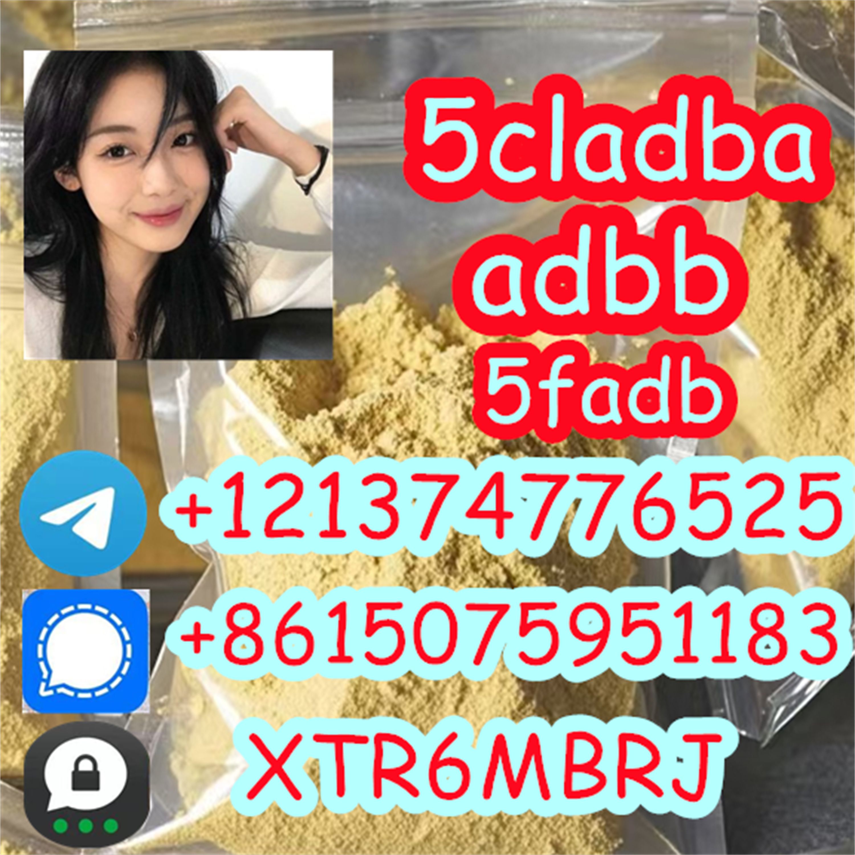 Yellow powder 5cladba/adbb CAS 2709672-58-0 with door to door