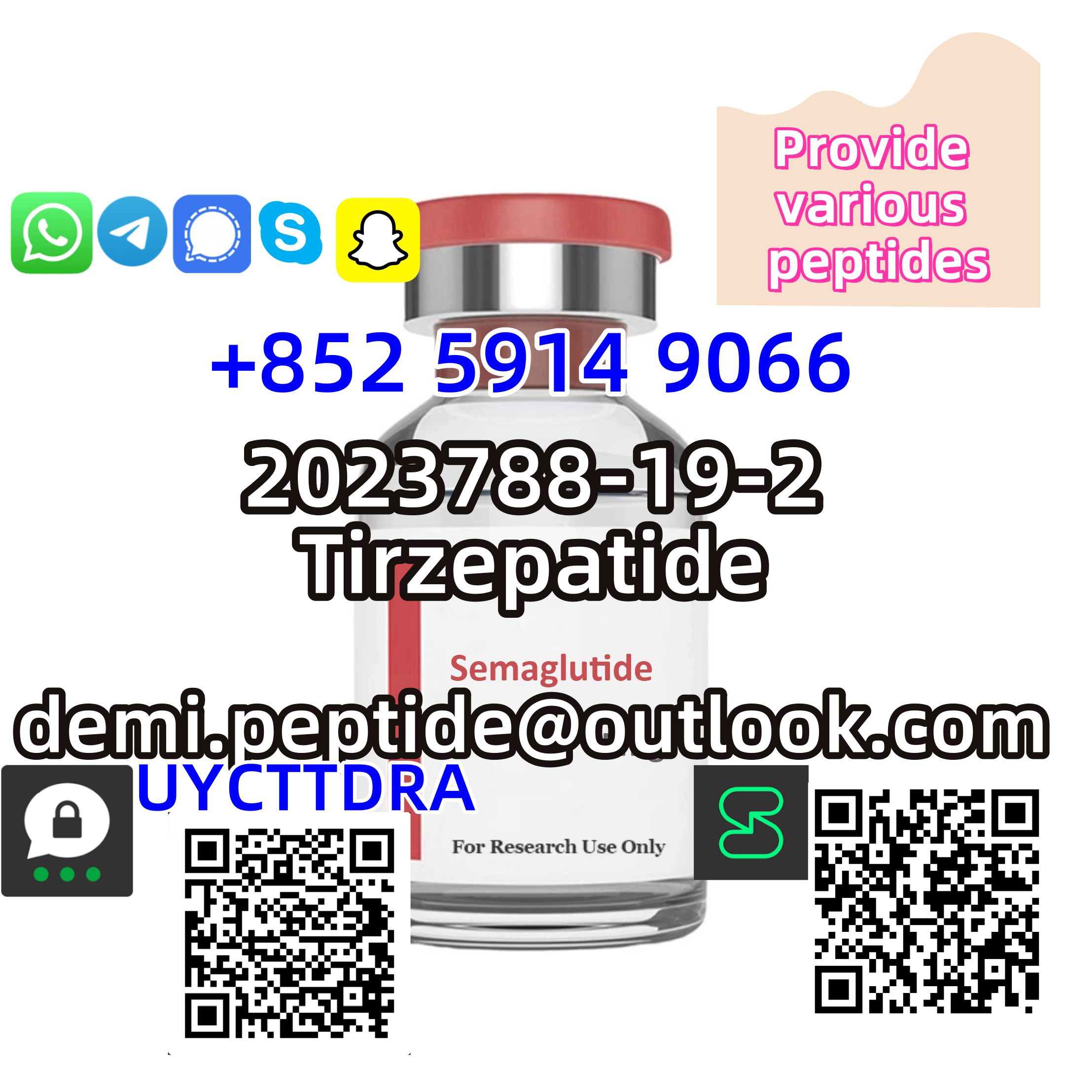 Supply CAS 2381089-83-2 99% Purity Raw Powder Retatrutide