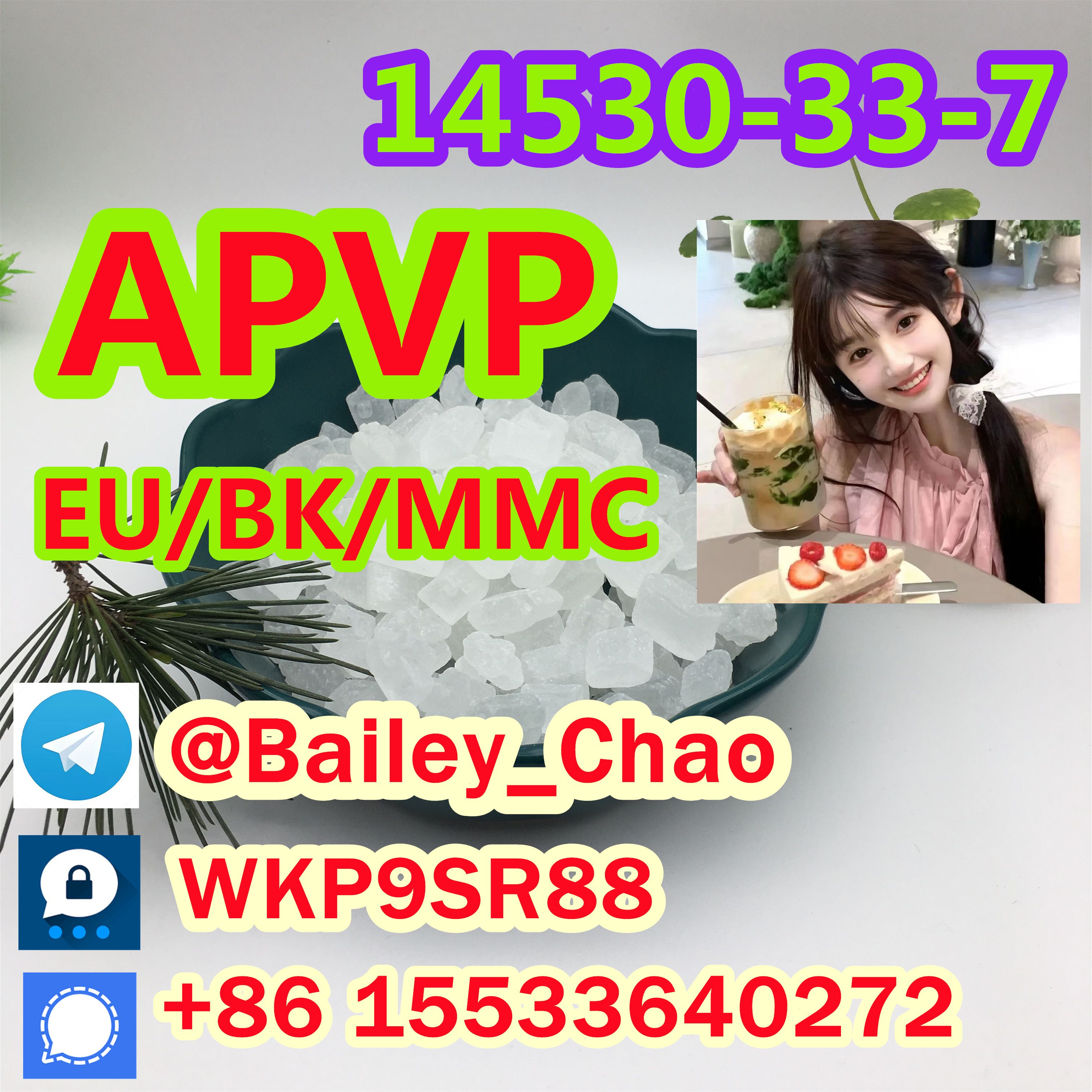 A-PVP apvp flakka alpha-pvp CAS 14530-33-7 CAS13415-59-3 Factory price