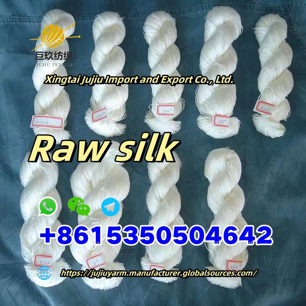 New Raw Silk 100% Mulberry Silk Yarn whatsapp+8615350504642