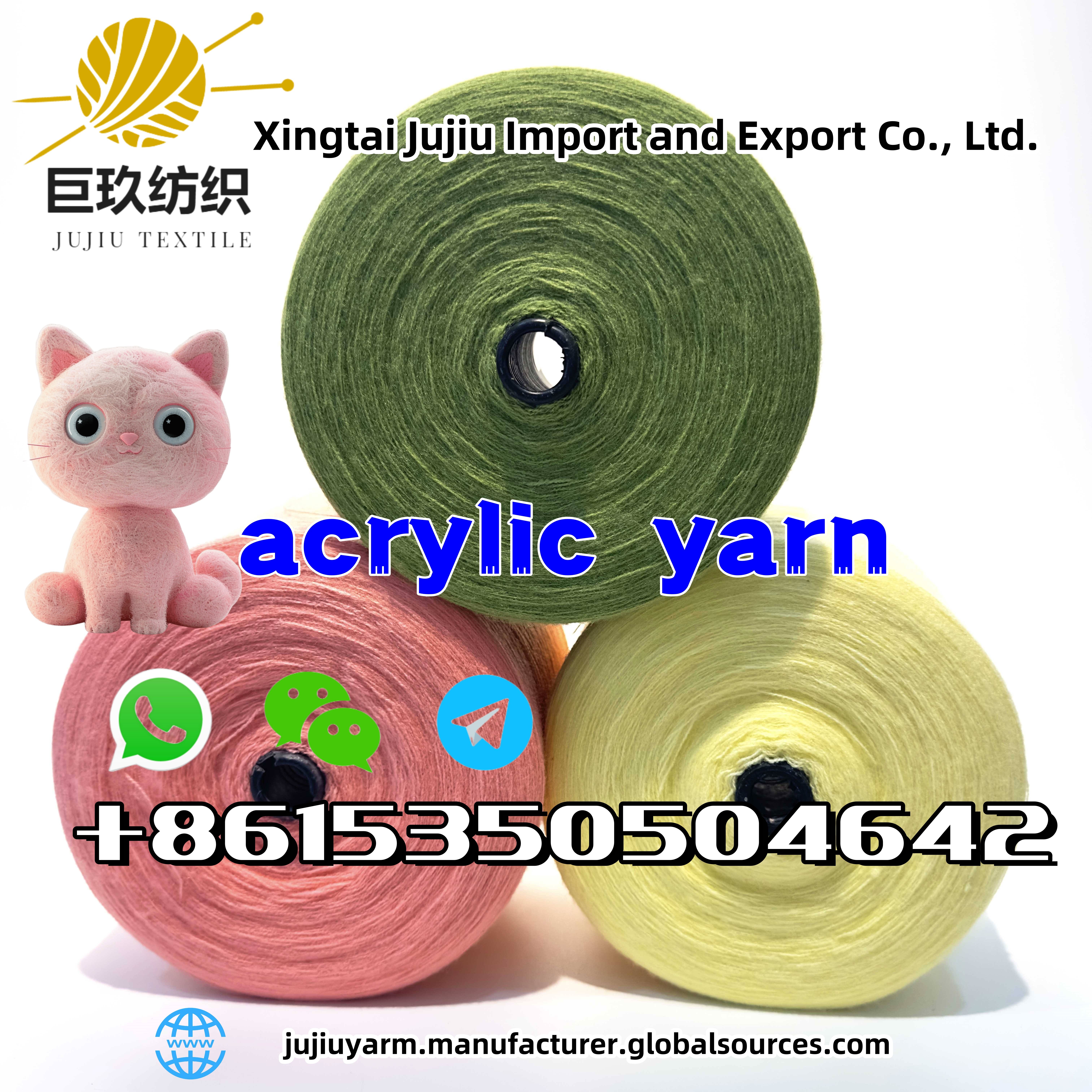 New Best Selling 100% Acrylic Knitting Yarn Acrylic Yarn whatsapp+8615350504642 